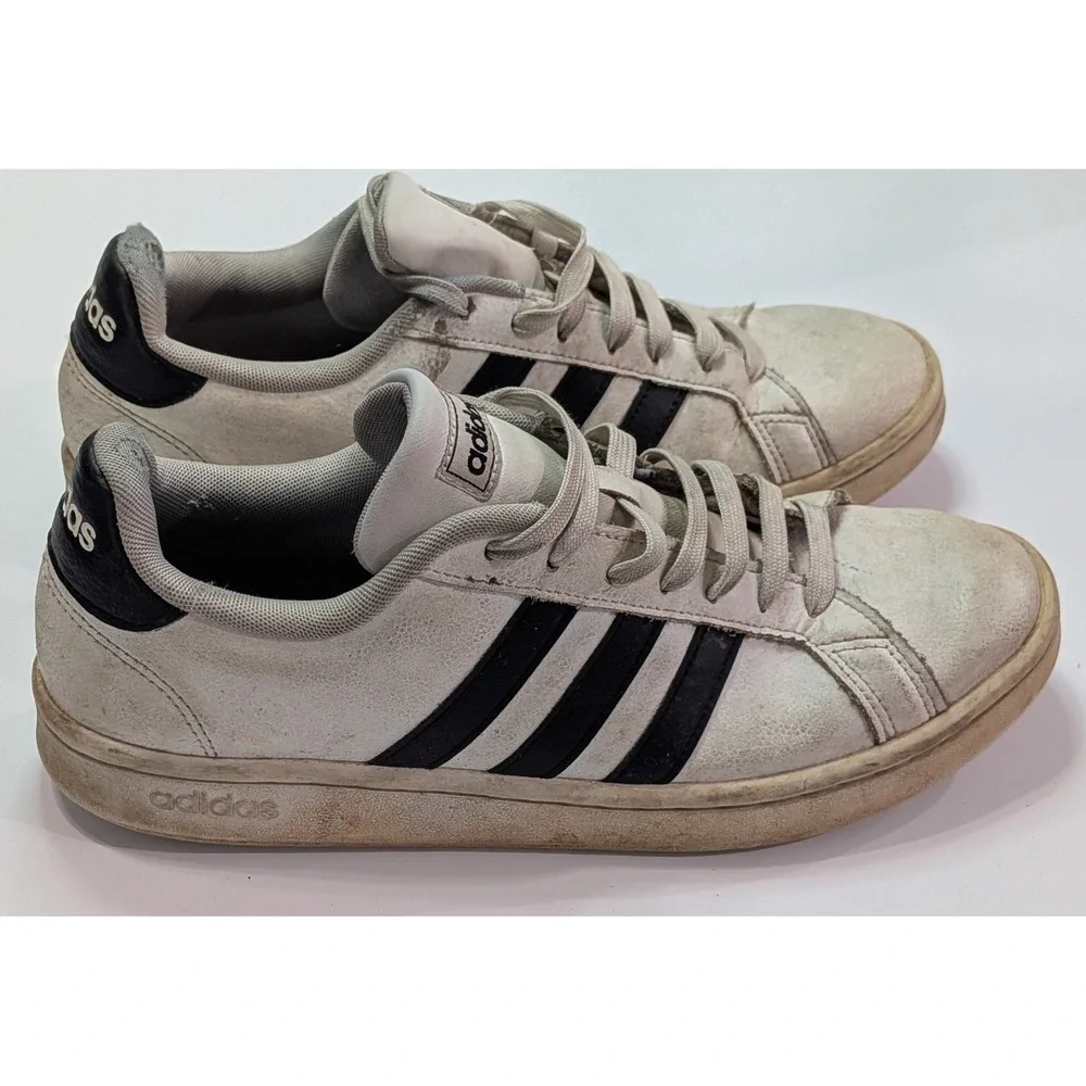Adidas Grand Court Sneakers Mens 9 White Black Fair Casual Classic F36392